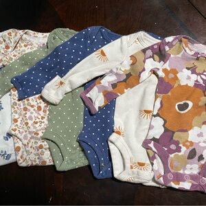 Floral and Polka Dot Kids One Pieces Set